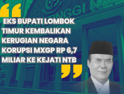 Mantan Bupati Lombok Timur (Lotim) Ali Bin Dachlan (Ali BD) telah resmi mengembalikan kelebihan pembayaran atas pengadaan lahan MXGP di Samota, Sumbawa.