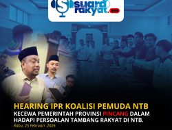 *Hearing IPR Koalisi Pemuda NTB Kecewa Pemprov ‘Pincang’ Hadapi Aspirasi Rakyat*